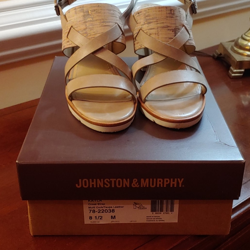 Johnston and Murphy cross strap sandal